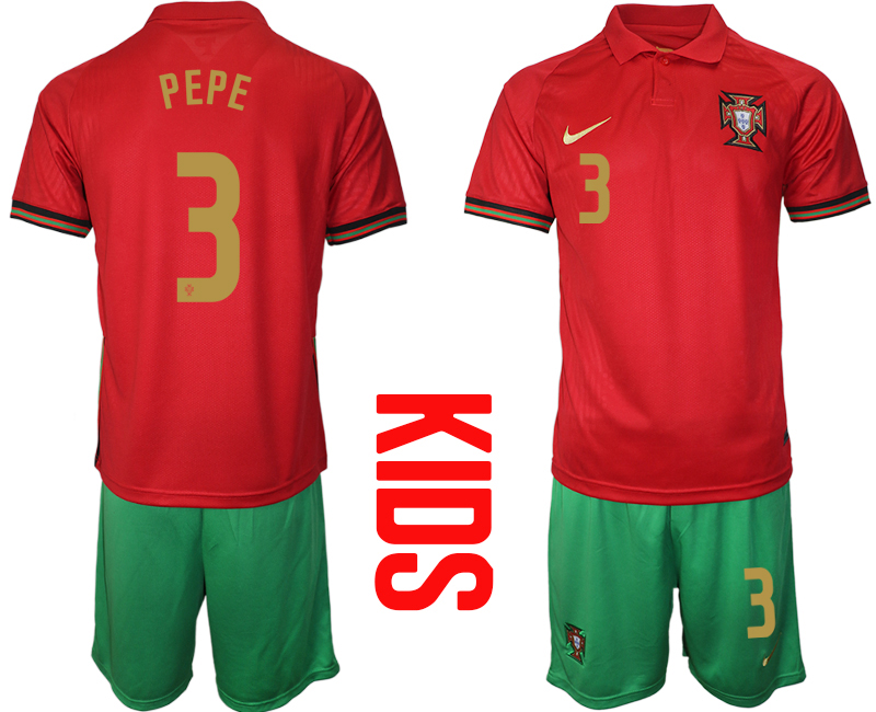 2021 European Cup Portugal home Youth 3  style #2 soccer jerseys